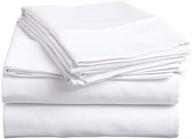 🛏️ hotel luxury queen size sheet set - 4 piece bed set - extra soft, deep pockets, breathable & cooling - white solid sheets logo