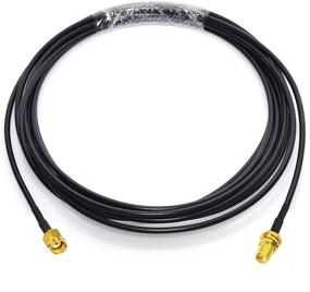 img 3 attached to 📡 Bingfu WiFi Antenna Extension Cable 2-Pack - RP-SMA Male to RP-SMA Female Bulkhead Mount - 3m 10ft RG174 Cable for WiFi Router, IP Camera, Network Card