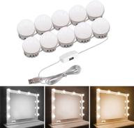 pretmess hollywood style vanity mirror lights kit: enhance your makeup game with adjustable color and brightness – 10 led light bulbs included! логотип