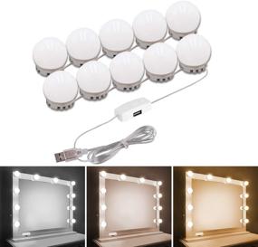 img 4 attached to Pretmess Hollywood Style Vanity Mirror Lights Kit: Enhance Your Makeup Game with Adjustable Color and Brightness – 10 LED Light Bulbs Included!