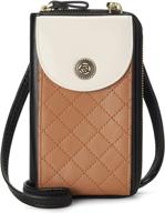 bromen crossbody leather cellphone shoulder women's handbags & wallets and crossbody bags logo