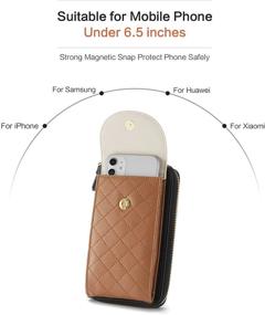 img 1 attached to BROMEN Crossbody Leather Cellphone Shoulder Women's Handbags & Wallets and Crossbody Bags