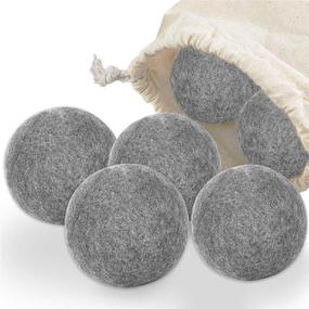 img 4 attached to 🧺 AKEfit Wool Dryer Balls XL 6 Pack: Natural Fabric Softener Reducing Wrinkles & Drying Time, Reusable Laundry Balls - Eco-Friendly Alternative to Plastic & Liquid Softener