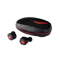 🎧 true wireless bluetooth earbuds with charging case - final audio x evangelion. built-in mic, hands-free touch controls for iphone & android. evangelion (black) logo