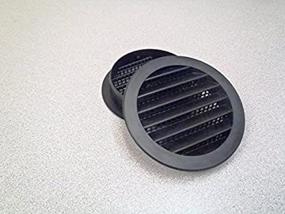 img 1 attached to 🌀 Maurice Franklin 3-Inch Round Plastic Vent - Black - Pack of 4