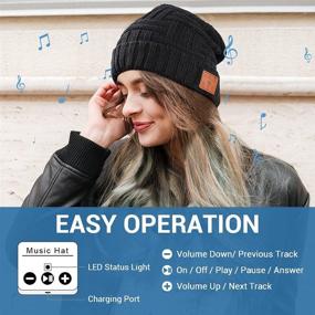 img 2 attached to 🎧 Men's Bluetooth Beanie Hat - Perfect Stocking Stuffer for Husband, Teen Boy, and HIM