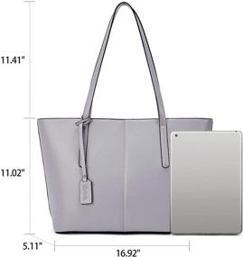 img 1 attached to Classy and Chic: BOSTANTEN Women's Genuine Leather Tote Bag – Exceptional Handbag, Shoulder Purse