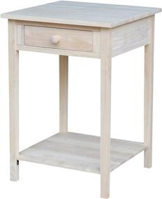 img 4 attached to 🛏️ Unfinished International Concepts Hampton Bedside Table: Versatile and Stylish Storage Solution