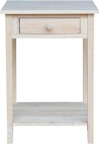 img 3 attached to 🛏️ Unfinished International Concepts Hampton Bedside Table: Versatile and Stylish Storage Solution