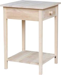 img 2 attached to 🛏️ Unfinished International Concepts Hampton Bedside Table: Versatile and Stylish Storage Solution