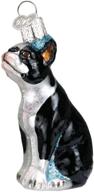 🐶 boston terrier dog collection: glass blown ornaments for christmas tree - old world christmas логотип