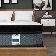 crystli 10 inch memory foam innerspring hybrid full mattress - boxed pressure relief & supportive full size mattress logo