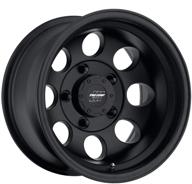 comp vintage matte black 17x9 logo