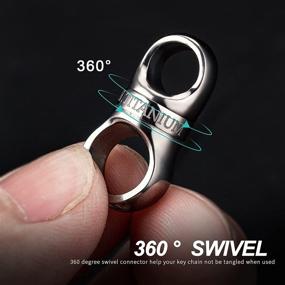 img 3 attached to 🔗 Titanium Carabiner Connector Keychain for Beading & Jewelry Making - TISUR