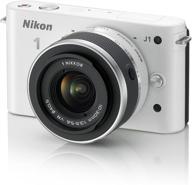 📷 nikon 1 j1 digital camera system: white (old model) with 10-30mm lens logo