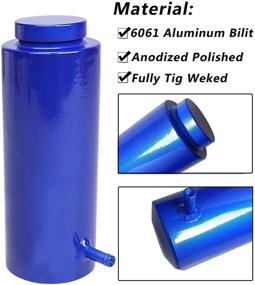 img 2 attached to 🚗 Universal 800ml Car Radiator Coolant Overflow Oil Catch Tank with Cooling Catch Bottle for Reservoir Heatsinks - Blue Aluminum Billet by BLACKHORSE-RACING