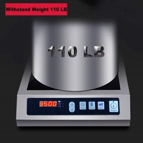 img 3 attached to Efficient LKZAIY 3500W Induction Cooktop: Portable Commercial Stove with Digital Display & Touch Button – Perfect for Countertop Cooking (Single Burner)