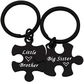 img 4 attached to Beeshion Brother Keychain Sibling Jewelry Boys' Jewelry