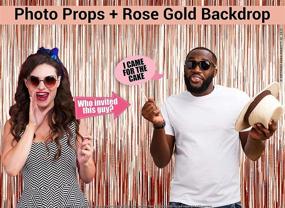 img 2 attached to 🎉 30th Birthday Photo Props and Party Supplies in Rose Gold - Glittery Dirty Thirty Decorations and Backdrop Ideas