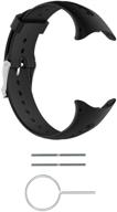 ⌚ black silicone replacement strap for garmin swim watch - motong logo