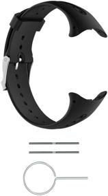 img 4 attached to ⌚ Black Silicone Replacement Strap for Garmin Swim Watch - MOTONG
