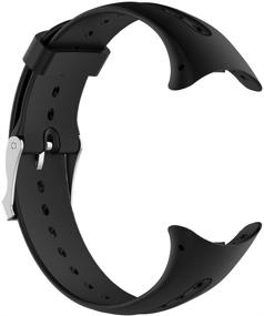 img 1 attached to ⌚ Black Silicone Replacement Strap for Garmin Swim Watch - MOTONG