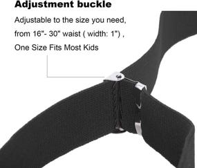 img 3 attached to 👶 Subeltie Toddler Boy Kids Belt - Adjustable Belt with Easy Clasp Silver Square Buckle for Toddlers Boys Girls: A Stylish & Practical Accessory