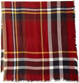 img 2 attached to 🧣 Women's Fiorentina Oversized Square Plaid Accessories