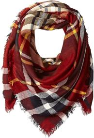 img 3 attached to 🧣 Women's Fiorentina Oversized Square Plaid Accessories