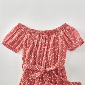 img 2 attached to PopReal Matching Fashion Printed One Shoulder Parent Child Girls' Clothing