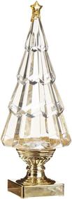 img 1 attached to 🎄 Sparkle Goldtone Christmas Tree Lighted Acrylic Decorative Tabletop Figurine - 13.75 inch Height