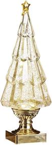 img 3 attached to 🎄 Sparkle Goldtone Christmas Tree Lighted Acrylic Decorative Tabletop Figurine - 13.75 inch Height