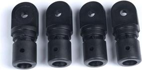 img 2 attached to 🔝 High-Quality MX 1 inch Bimini Top Fitting Hardware Eye End Cap 4pcs (Compatible with 1” Round Tube)