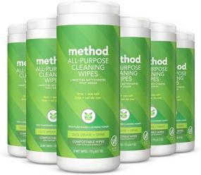 img 4 attached to 🍋 Method All-Purpose Cleaning Wipes, Lime+ Sea Salt: 6-Pack Value, 30 Count, Varying Packaging