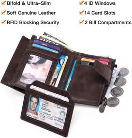 img 2 attached to FALAN MULE Genuine Leather Blocking Men's Accessories for Wallets, Card Cases & Money Organizers