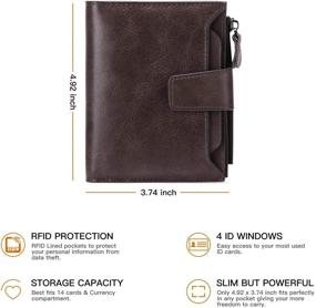 img 1 attached to FALAN MULE Genuine Leather Blocking Men's Accessories for Wallets, Card Cases & Money Organizers