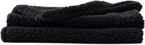 img 2 attached to 🛏️ Reafort Ultra Soft Sherpa Body Pillow Cover/Case with Zipper Closure - 21"x54" (Black, 21“X54") - Cozy and Comfortable Sleep Solution