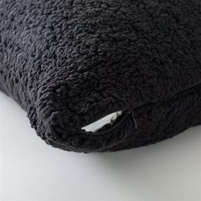 img 1 attached to 🛏️ Reafort Ultra Soft Sherpa Body Pillow Cover/Case with Zipper Closure - 21"x54" (Black, 21“X54") - Cozy and Comfortable Sleep Solution
