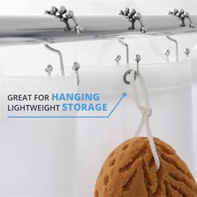 img 1 attached to Maytex Rust-Resistant Chrome Double Roller Glide Shower Curtain Hooks - Set of 12