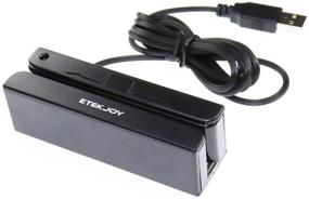 img 3 attached to 💳 ETEKJOY USB 3-Track Magnetic Stripe Card Reader | POS Credit Card Reader with MagStripe Swipe | ET-MSR90