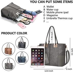 img 2 attached to 👜 Стильные женские сумки из иск. кожи: коллекция модных сумок, сумок через плечо, сатчелей и кошельков