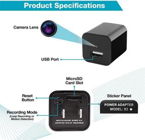 img 2 attached to 🕵️ Hidden Spy Camera USB Charger: Protect Your Office and Home with HD Video, Motion Detection, and Smartphone App