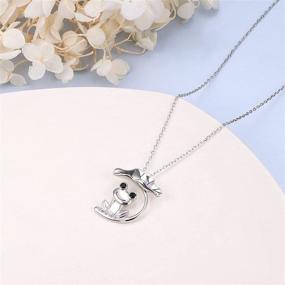 img 1 attached to 🐸 Sterling Silver Animal Necklaces for Women and Girls - Flyow Frog, Ladybug, Star, Camel, and Giraffe Pendant - Ideal Christmas Jewelry and Birthday Gifts