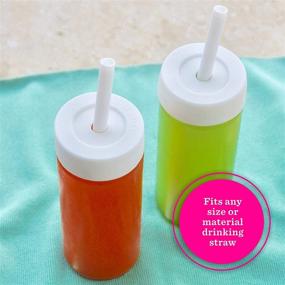 img 1 attached to 🥤 Enhance Your Juicing Experience with All About Juicing Straw Lids for VAS Exclusive Glass Water Bottles