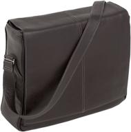 messenger bag leather small black logo