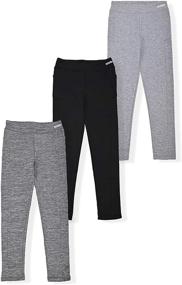 img 4 attached to 👖 Hind Fashion Leggings: Stylish Black Charcoal Black Athletic Girls' Clothing