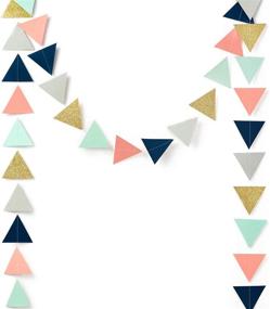img 4 attached to Garland Decorations Triangle Bunting Birthday