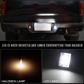 img 2 attached to 🚗 NDRUSH LED License Plate Light Lamp for 2015-2018 Ford F150 & 2017-2018 F150 Raptor - 6000K White [Pack of 2]