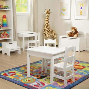 img 3 attached to 🪑 White Playroom Furniture Set of 2 - Melissa & Doug Wooden Chairs