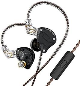 img 4 attached to Улучшенные наушники KZ ZS10 Pro, Linsoul 4BA+1DD 5-драйверные металлические наушники HiFi для использования в ушной раковине - лицевая панель из нержавеющей стали, съемный кабель на 2 штырька (с микрофоном) - элегантный темно-черный.